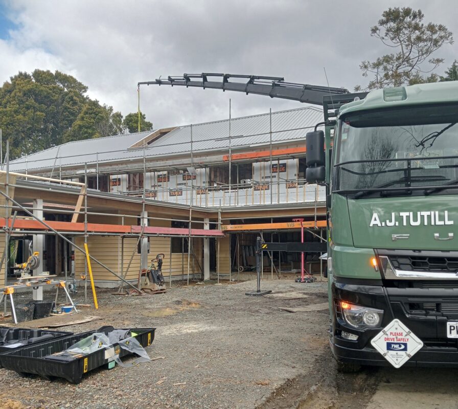 Hiab Truck at residential construction site